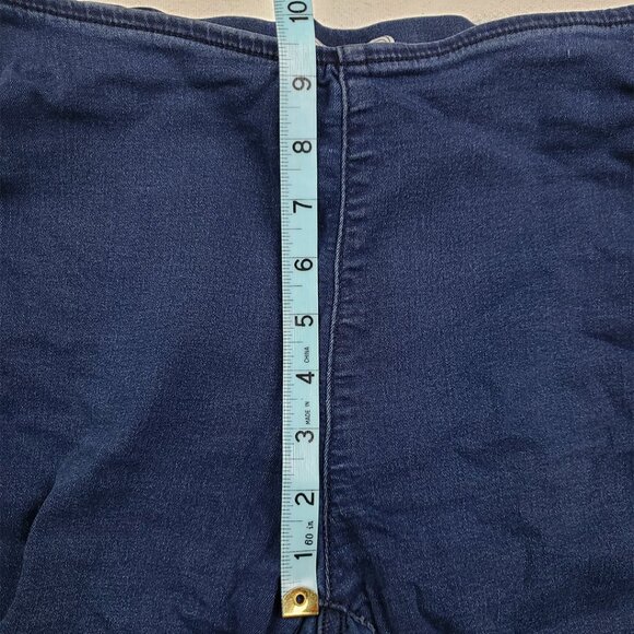 Free People Dark Wash Blue Jeans Size 27 Raw Hem Skinny Leg Distressed Pull-On - Picture 13 of 14